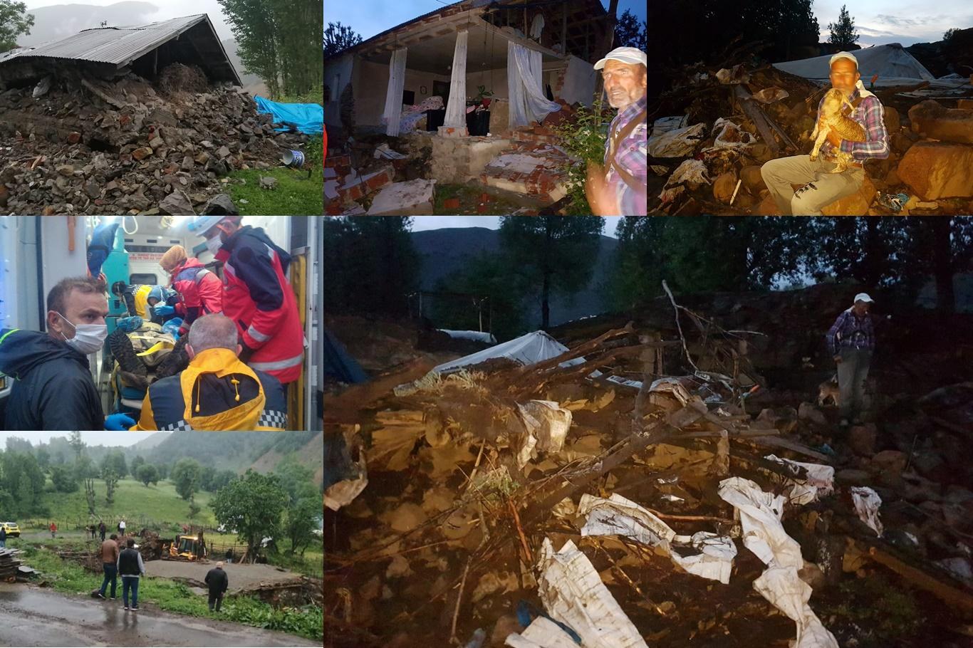 Bingöl depreminde bazı ev ve ahırlar çöktü Bingöl depreminde bazı ev ve ahırlar çöktü